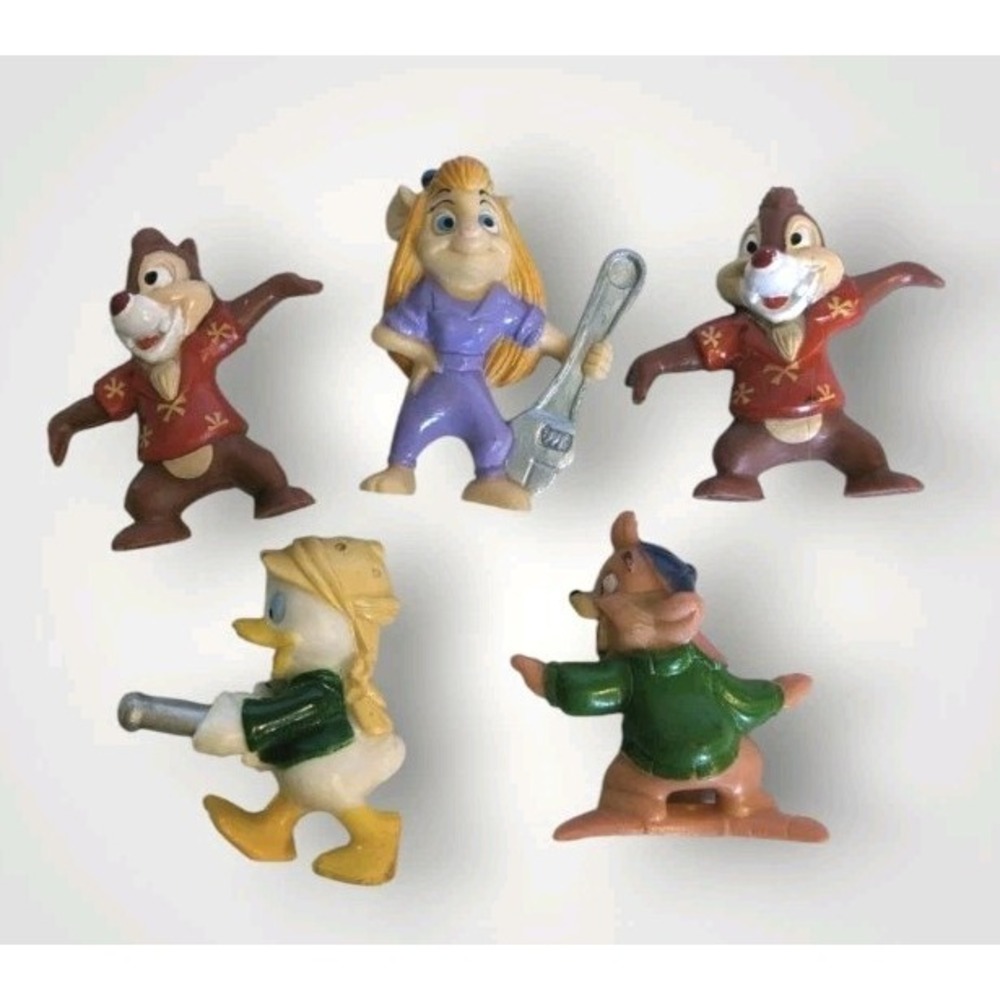 90s Disney Figures Kelloggs Rescue Rangers Duck Tales Chip Dale Spin Vtg Cereal